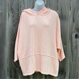 SUZY D London‎ Womens One Size OS Peach Faylinn Knit Tunic Top Hoodie Sweater